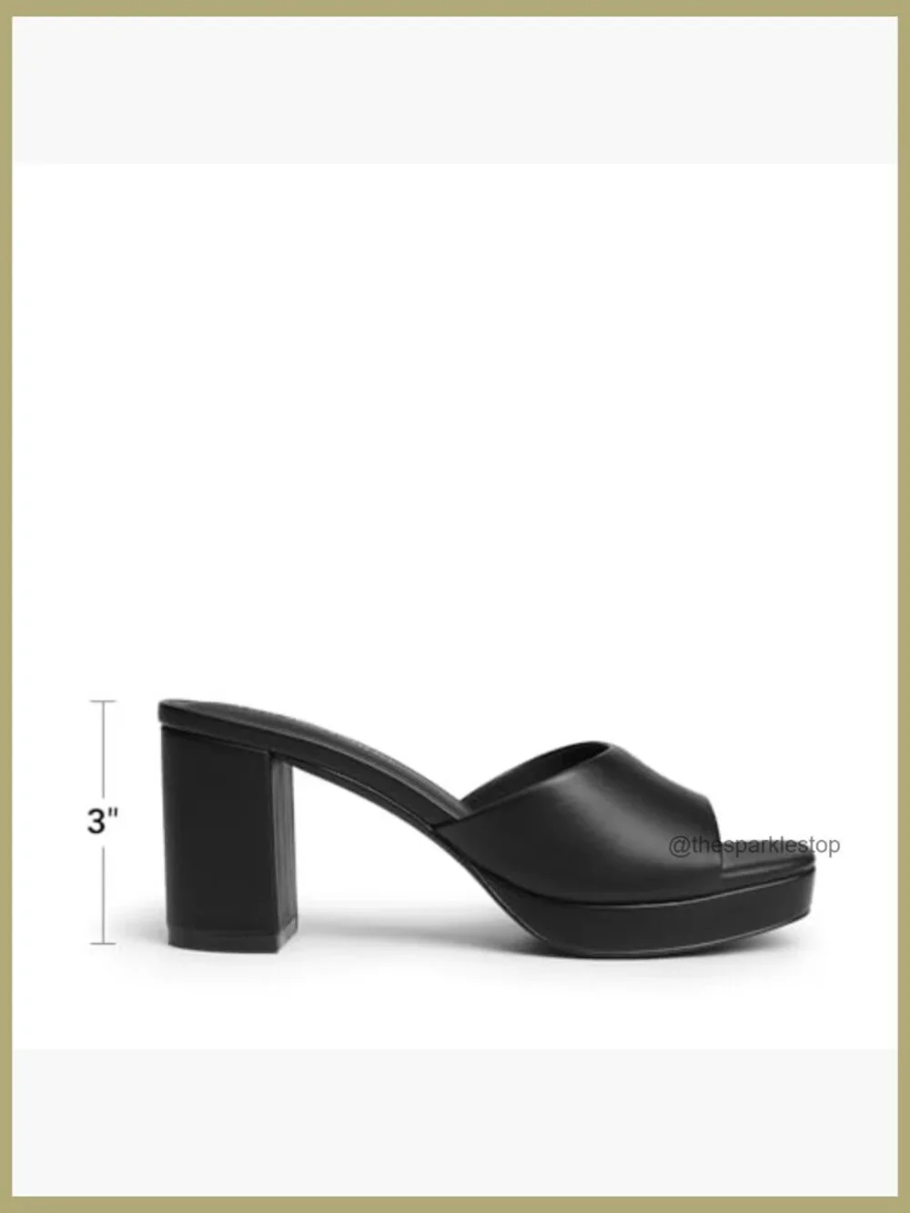 Platform Block Heel Mule Sandals, Square Toe Ankle Strap Slip On Comfortable